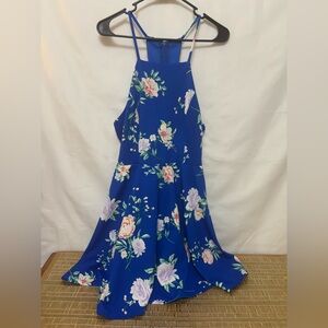 Altar’d State Everly Blue Floral Print Dress‎ Size Large